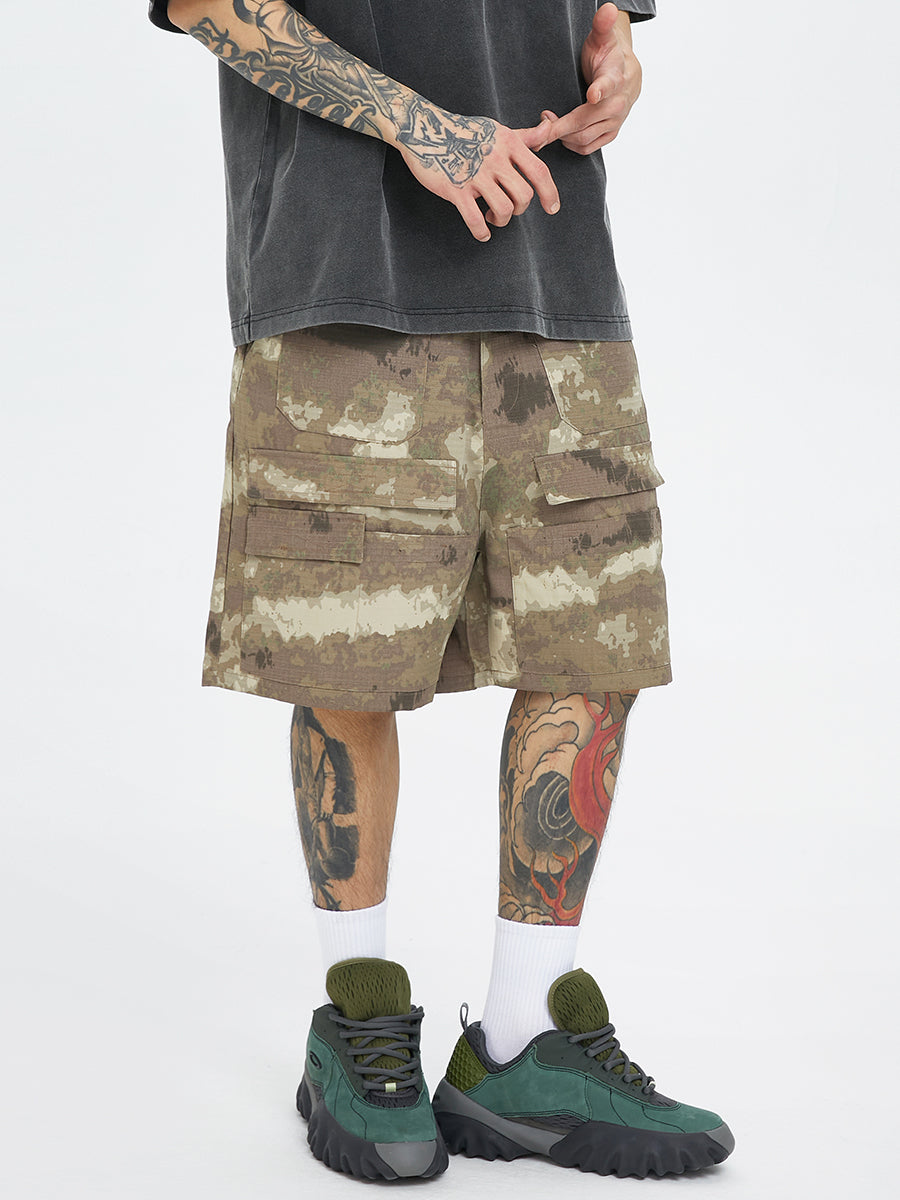 F2CE Camouflage Multi Pocket Work Cargo Shorts