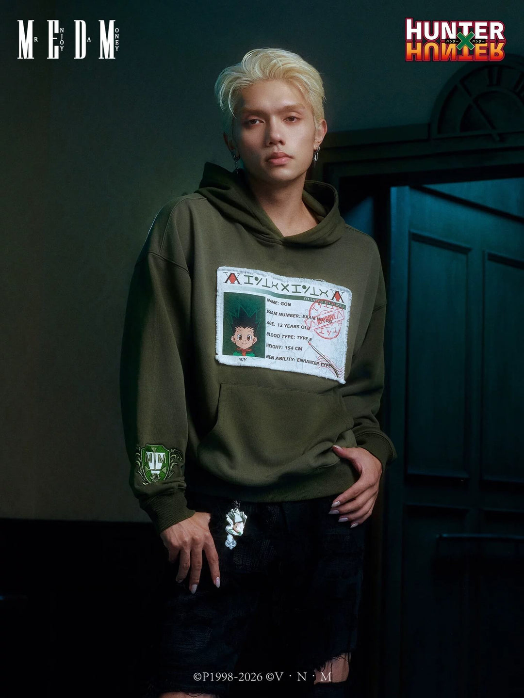 MEDM × HUNTER×HUNTER Hunter License Graphic Patch Hoodie | Face 3 Face