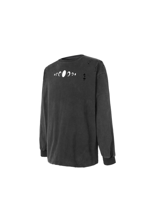 KARMANISTIC Standard Logo Washed Distressed Long Sleeve Tee | Face 3 Face