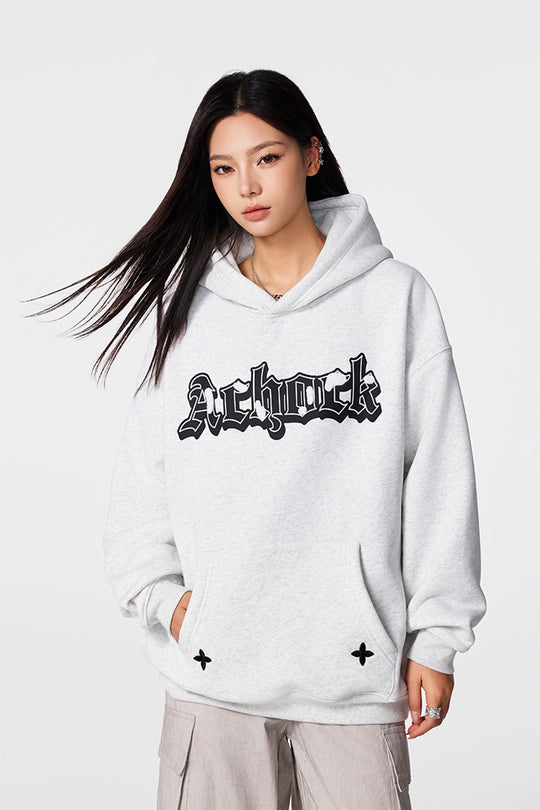 Achock Printed Logo Embroidery Hoodie | Face 3 Face