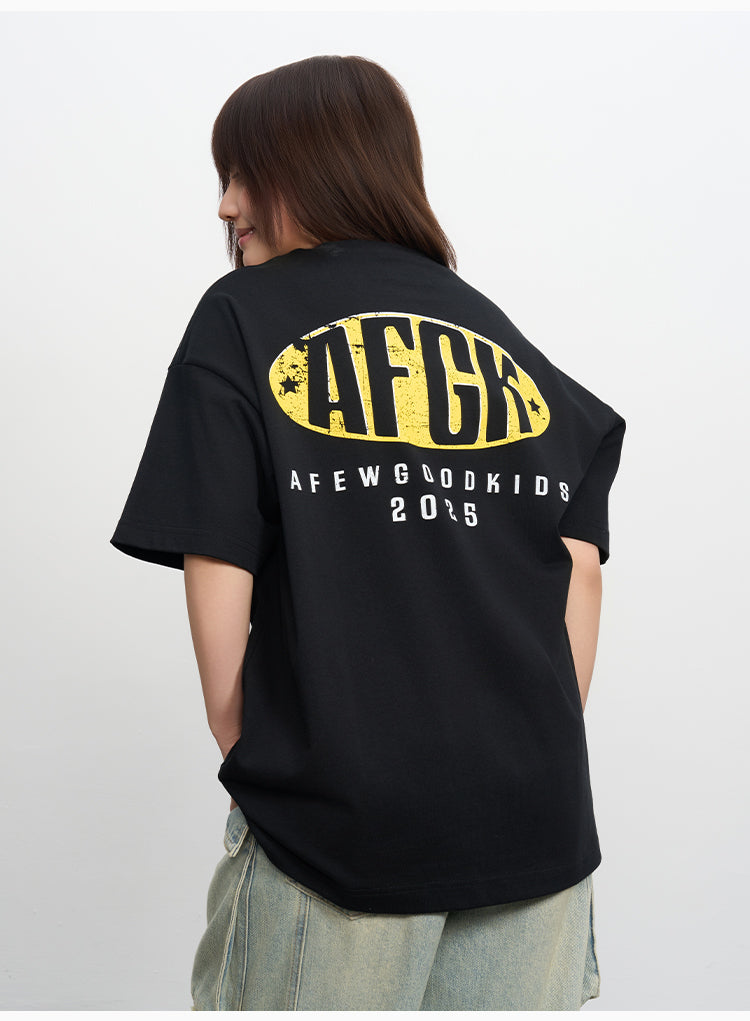 AFGK Vintage Number Print Tee | Face 3 Face