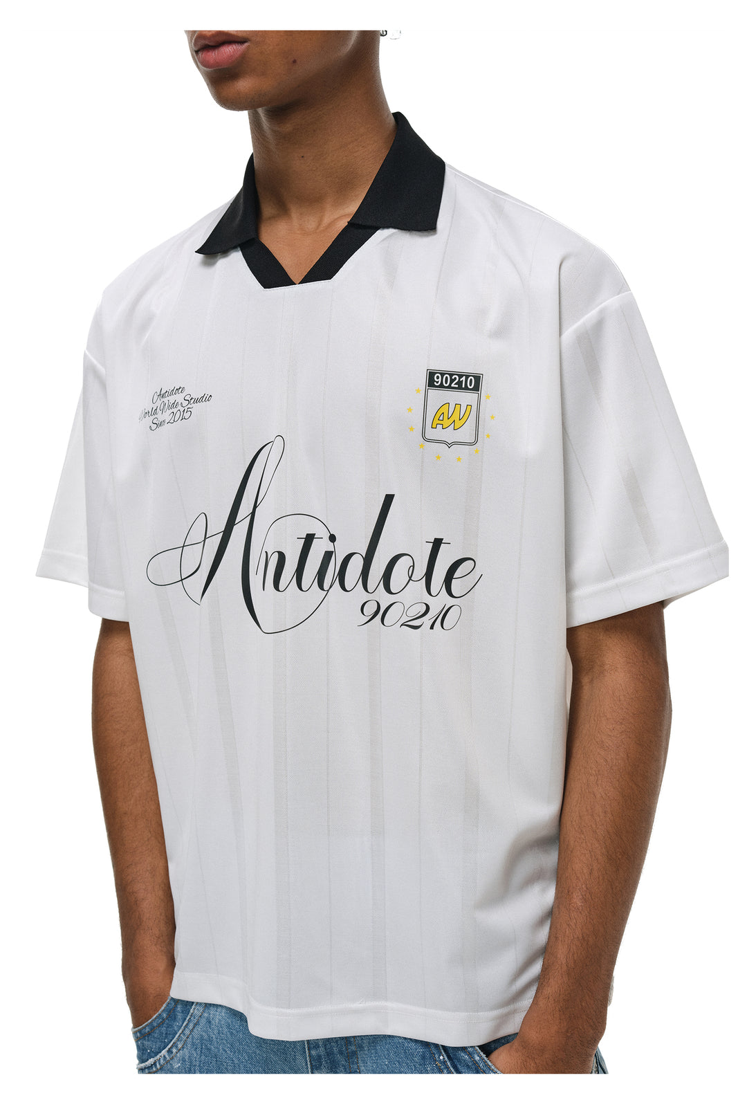 ANTIDOTE Striped Jersey Polo | Face 3 Face