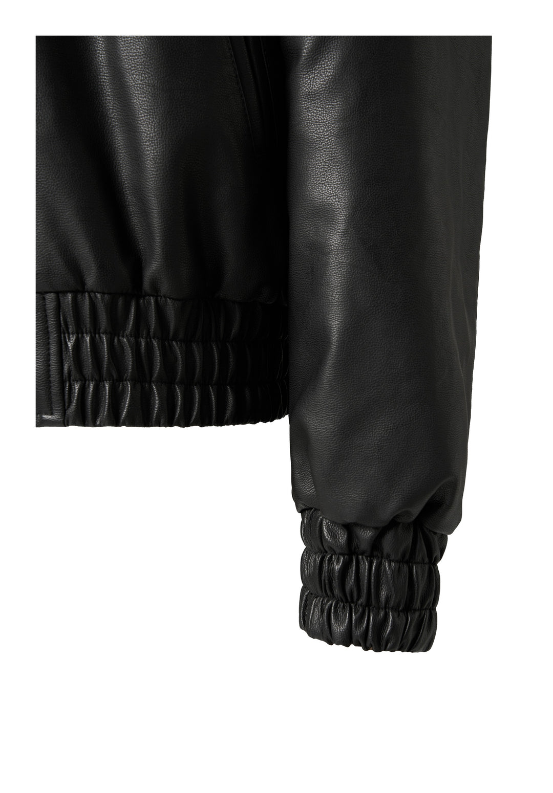 KARMANISTIC Graphic Embroidered Leather Short Bomber Jacket | Face 3 Face