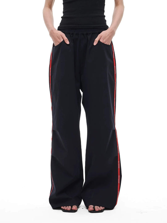 EXITMODE BY BLIND NO PLAN Side Webbing Pleated Track Pants | Face 3 Face