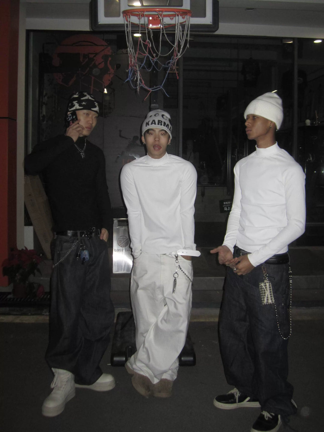 KARMANISTIC Slim Stretch Mock Neck Long Sleeve Tee | Face 3 Face