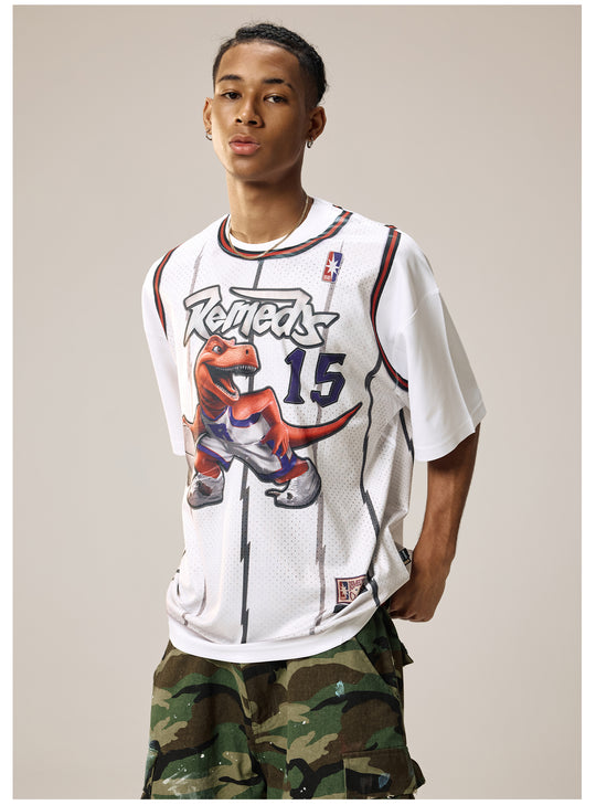 Remedy Dinosaur Jersey Digital Print Tee | Face 3 Face