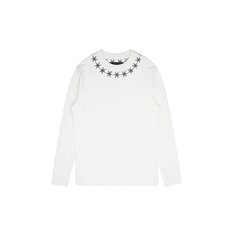 TGFCLUB x SNOWMAKER Snowflake Embroidery Slim Long Sleeve Tee | Face 3 Face