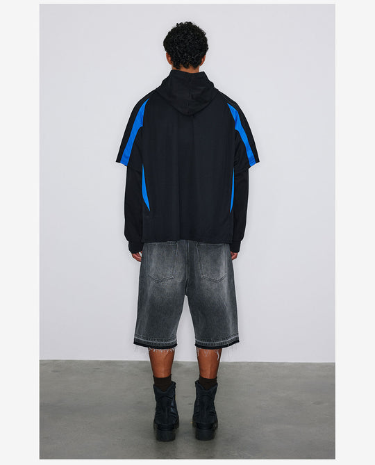 NOVACAM Soccer Jersey-Style Fake Two-Piece Hoodie | Face 3 Face