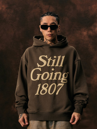 1807 STILL GOING Foam Print Hoodie | Face 3 Face