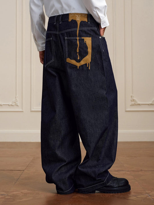 YADcrew Glitter Suede Leather Melting Pocket Jeans | Face 3 Face