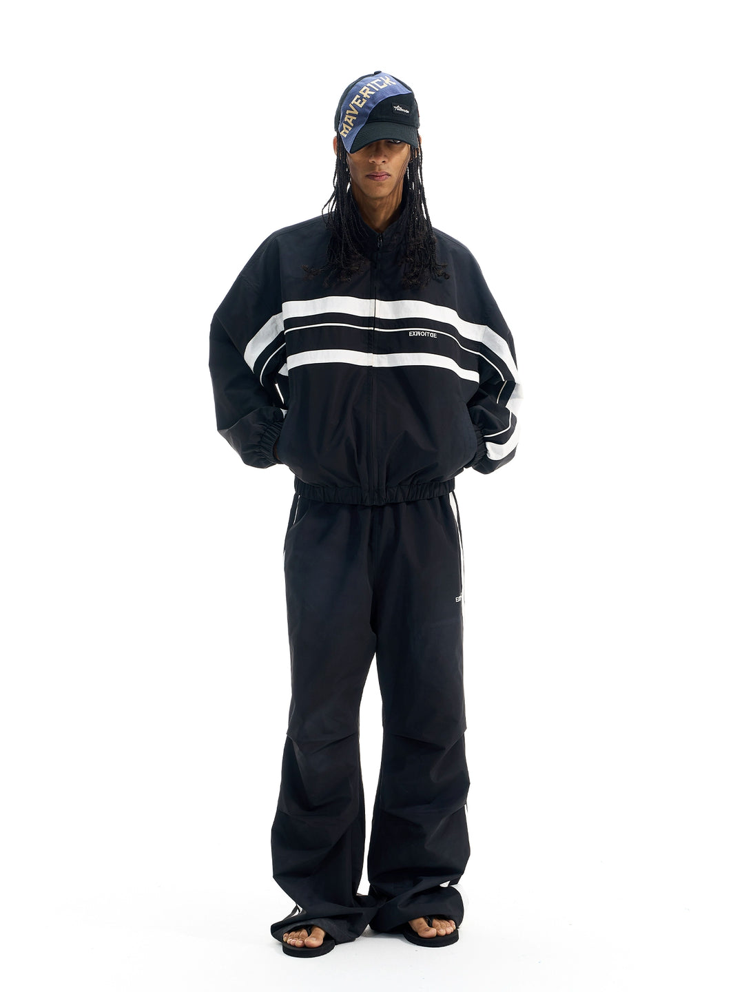 BLIND NO PLAN Color Block Windproof Sport Track Jacket | Face 3 Face