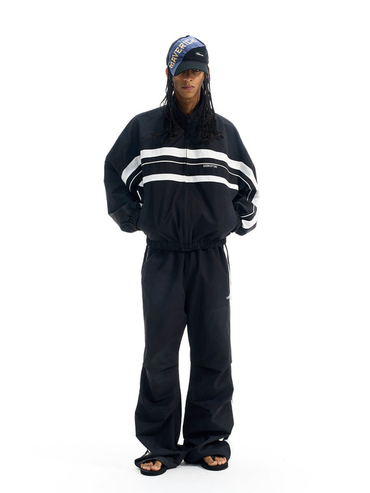 BLIND NO PLAN Color Block Windproof Sport Track Jacket | Face 3 Face