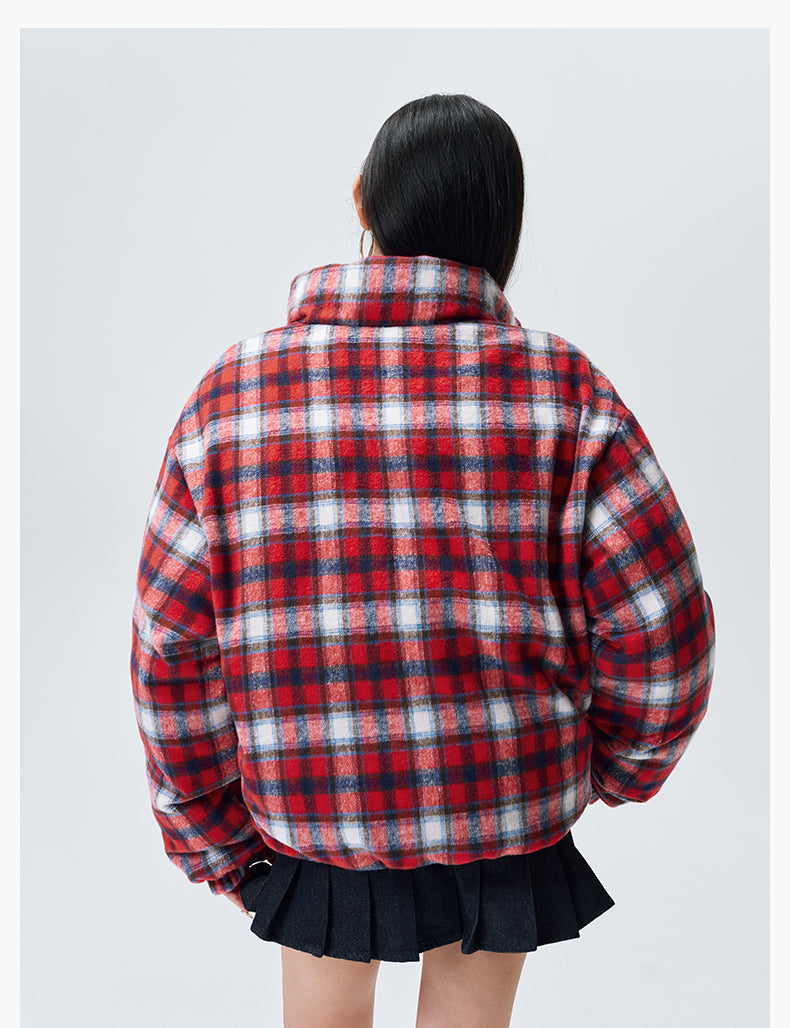 MEDM Plaid Reversible Down Jacket | Face 3 Face