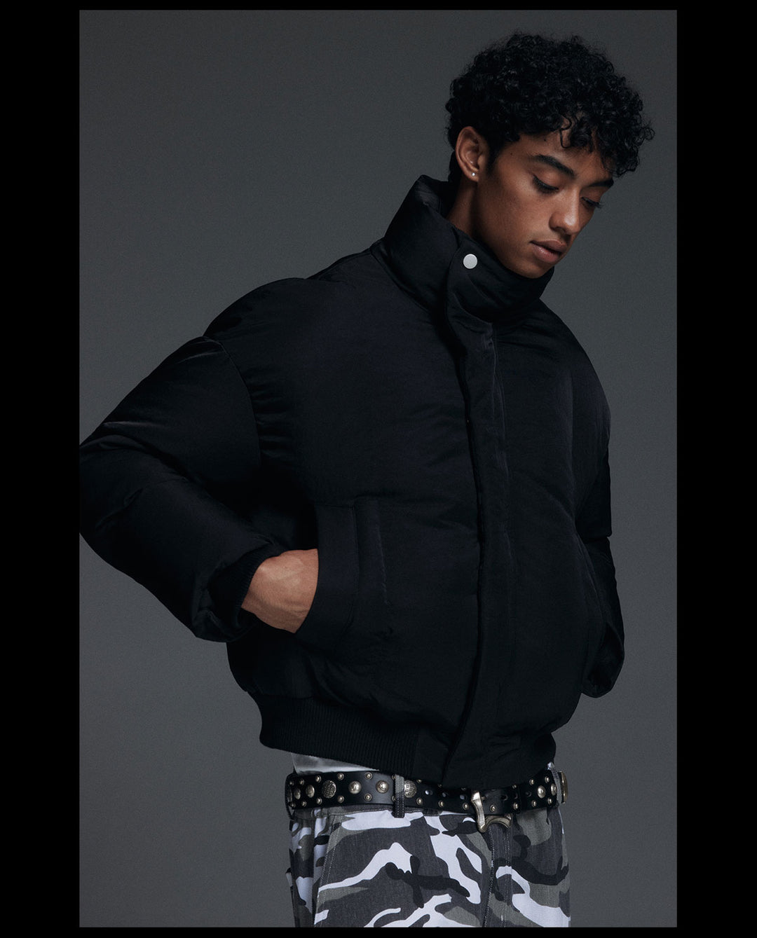 NOVACAM Stand-Up Collar Short Puffer Jacket | Face 3 Face