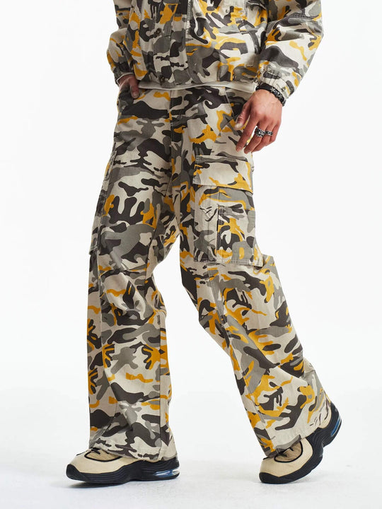MEDM Custom Color Blocked Camo Cargo Pants | Face 3 Face