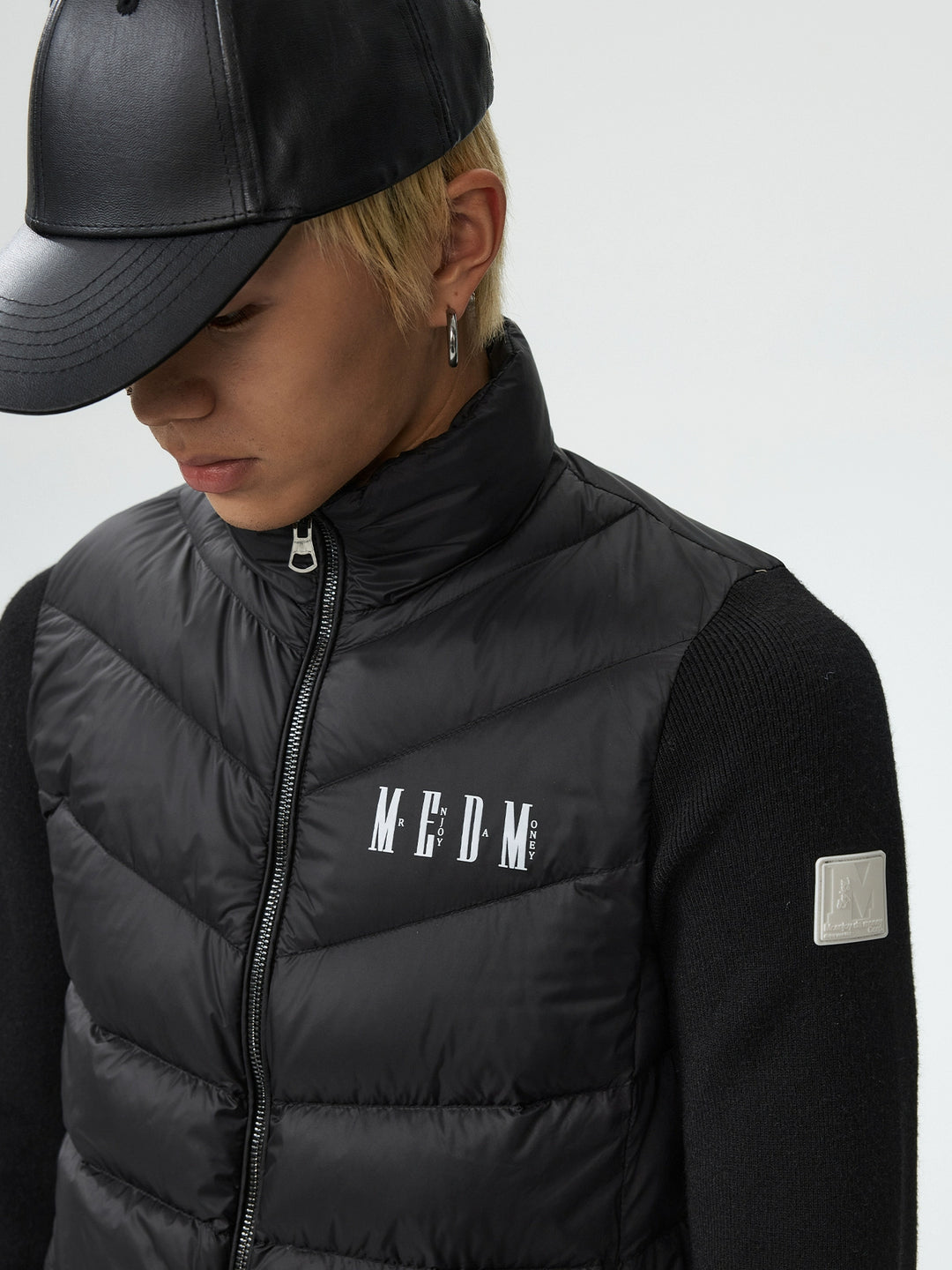 MEDM Shoulder Patchwork Lightweight Down Jacket | Face 3 Face