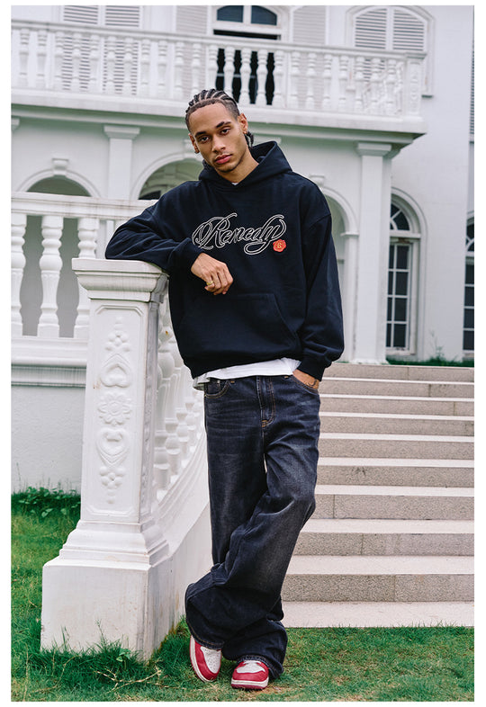 Remedy Metal Wax Seal 3D Logo Embroidered Hoodie | Face 3 Face