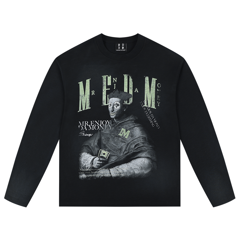 MEDM Clown Oil Painting Long Sleeve Tee | Face 3 Face