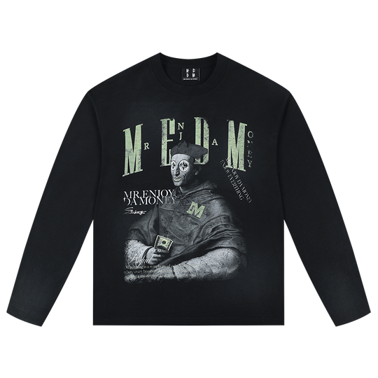 MEDM Clown Oil Painting Long Sleeve Tee | Face 3 Face