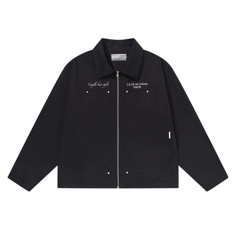 Harsh and Cruel Embroidered Carpenter Twill Jacket