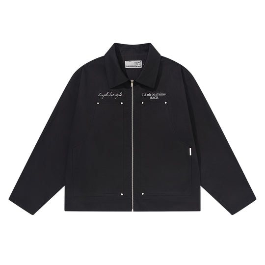Harsh and Cruel Embroidered Carpenter Twill Jacket