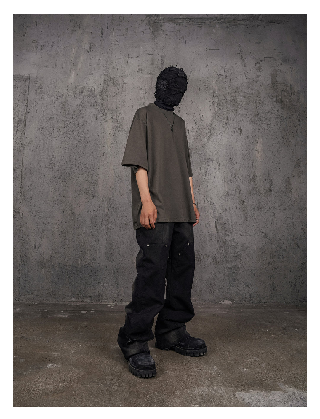 UNDERWATER Brown Sand-Washed Basic Faded Tee | Face 3 Face