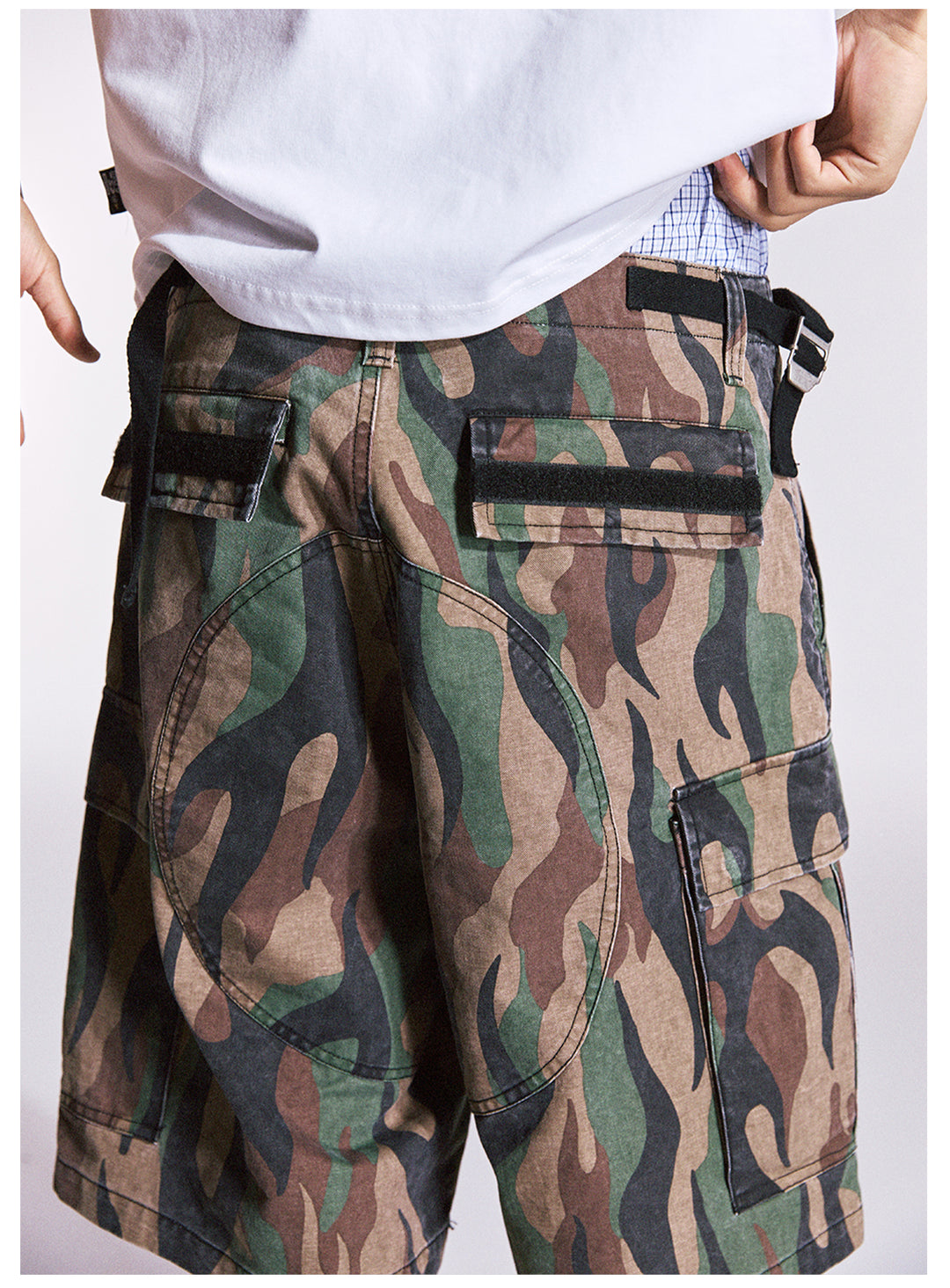 Remedy Flame Camouflage Work Cargo Shorts | Face 3 Face