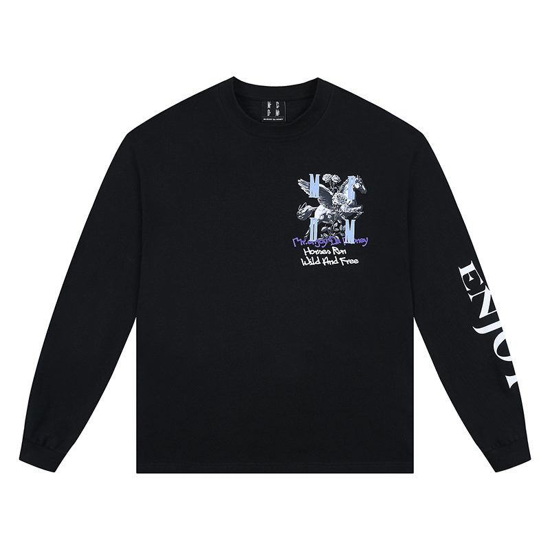 MEDM Pegasus and Rose Logo Long Sleeve Tee | Face 3 Face