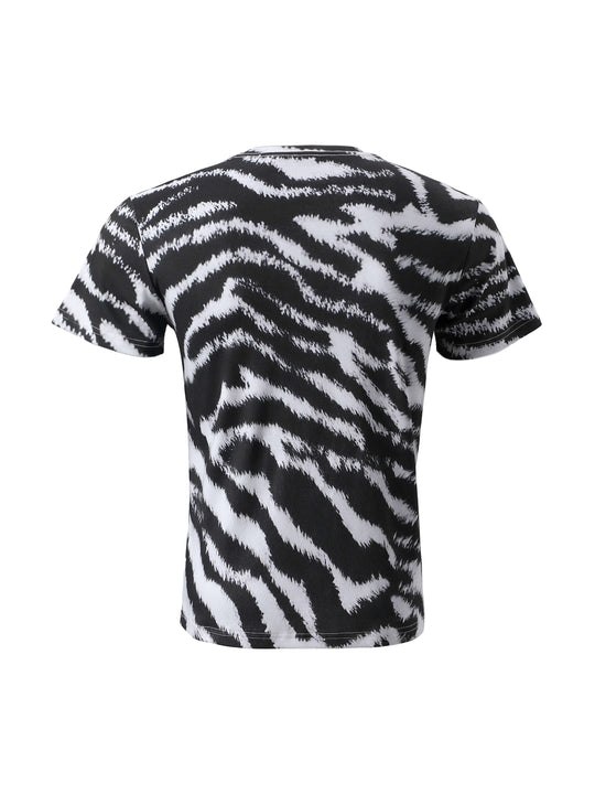 KARMANISTIC Zebra Print Slim Fit Stretch Tee | Face 3 Face