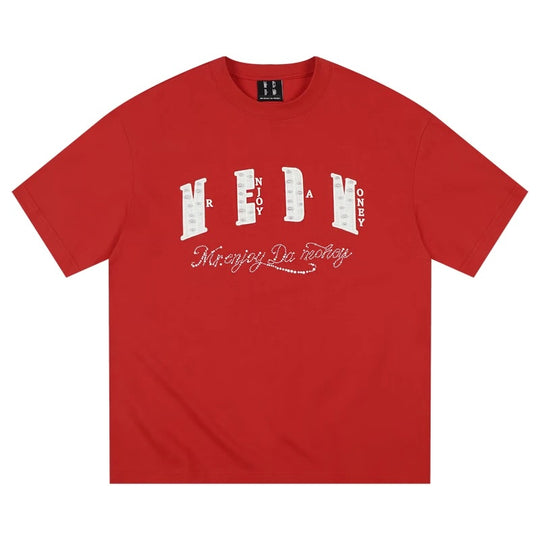 MEDM Pearl Lace Patch Embroidery Tee | Face 3 Face