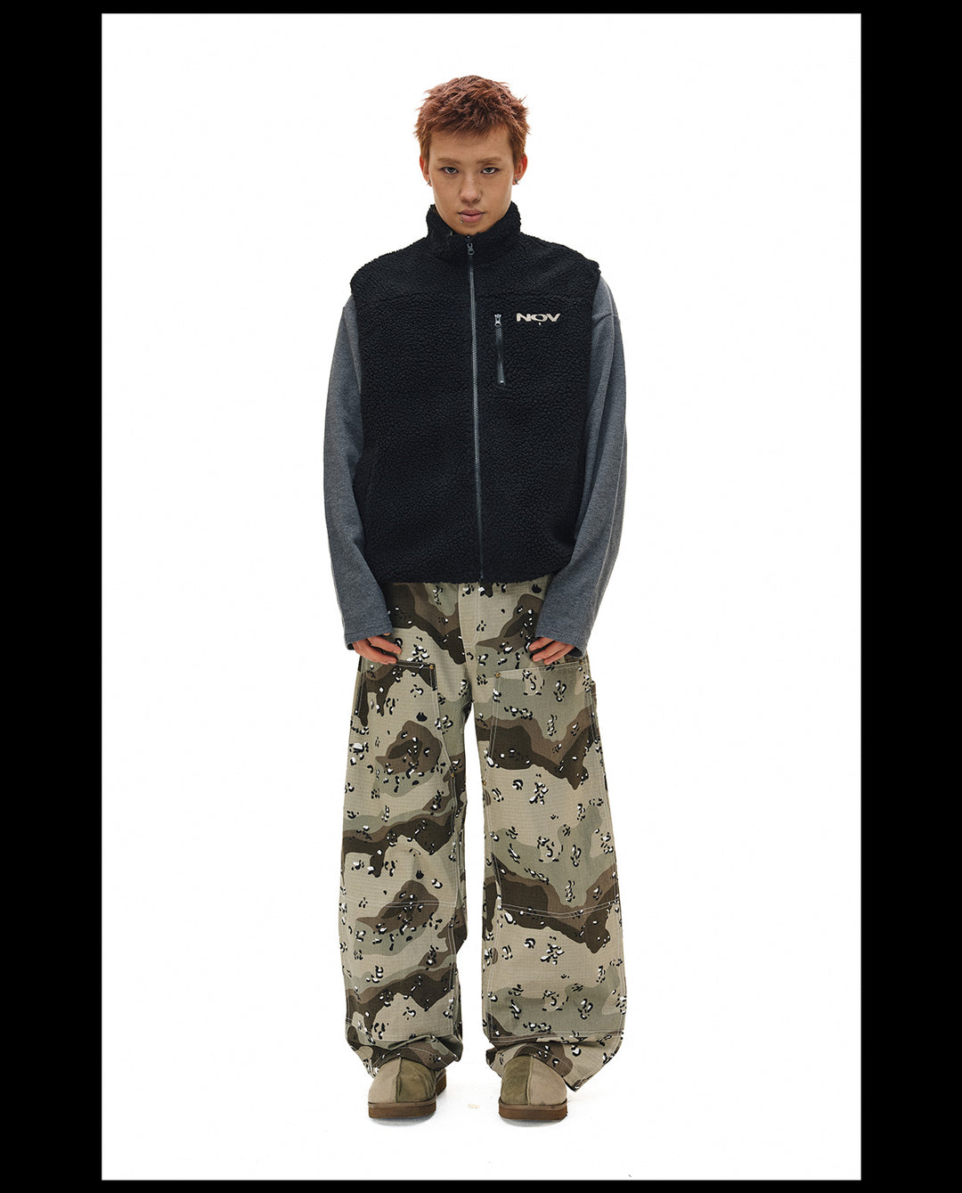 NOVACAM Camouflage Fleece Reversible Vest | Face 3 Face