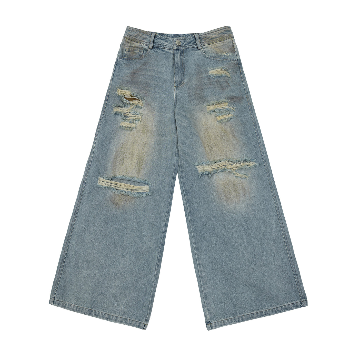 JHYQ Washed Distressed Ripped Baggy Jeans