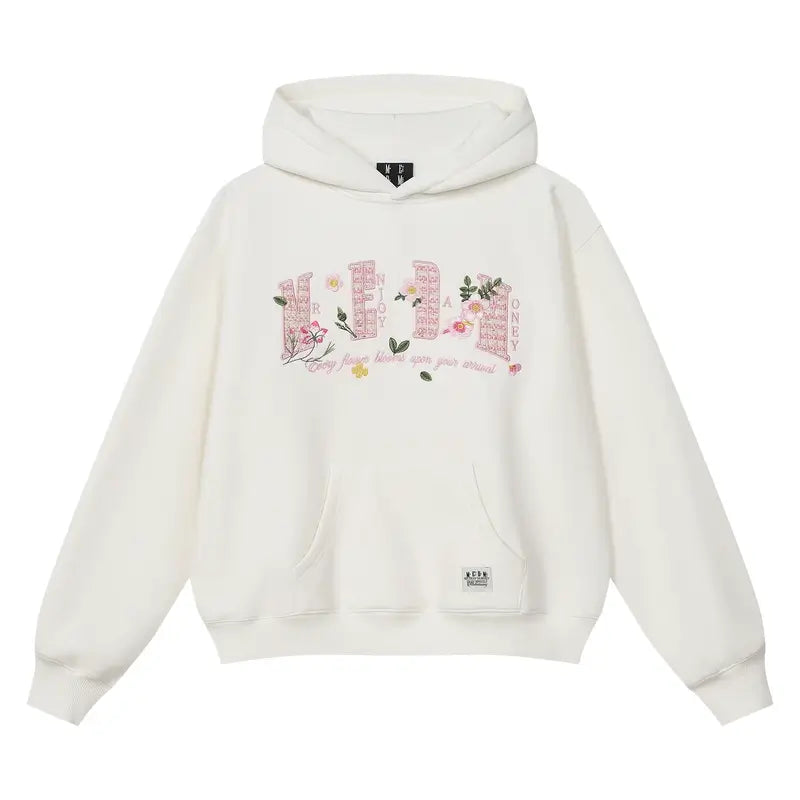 MEDM Mini Patchwork Floral Embroidered Hoodie | Face 3 Face