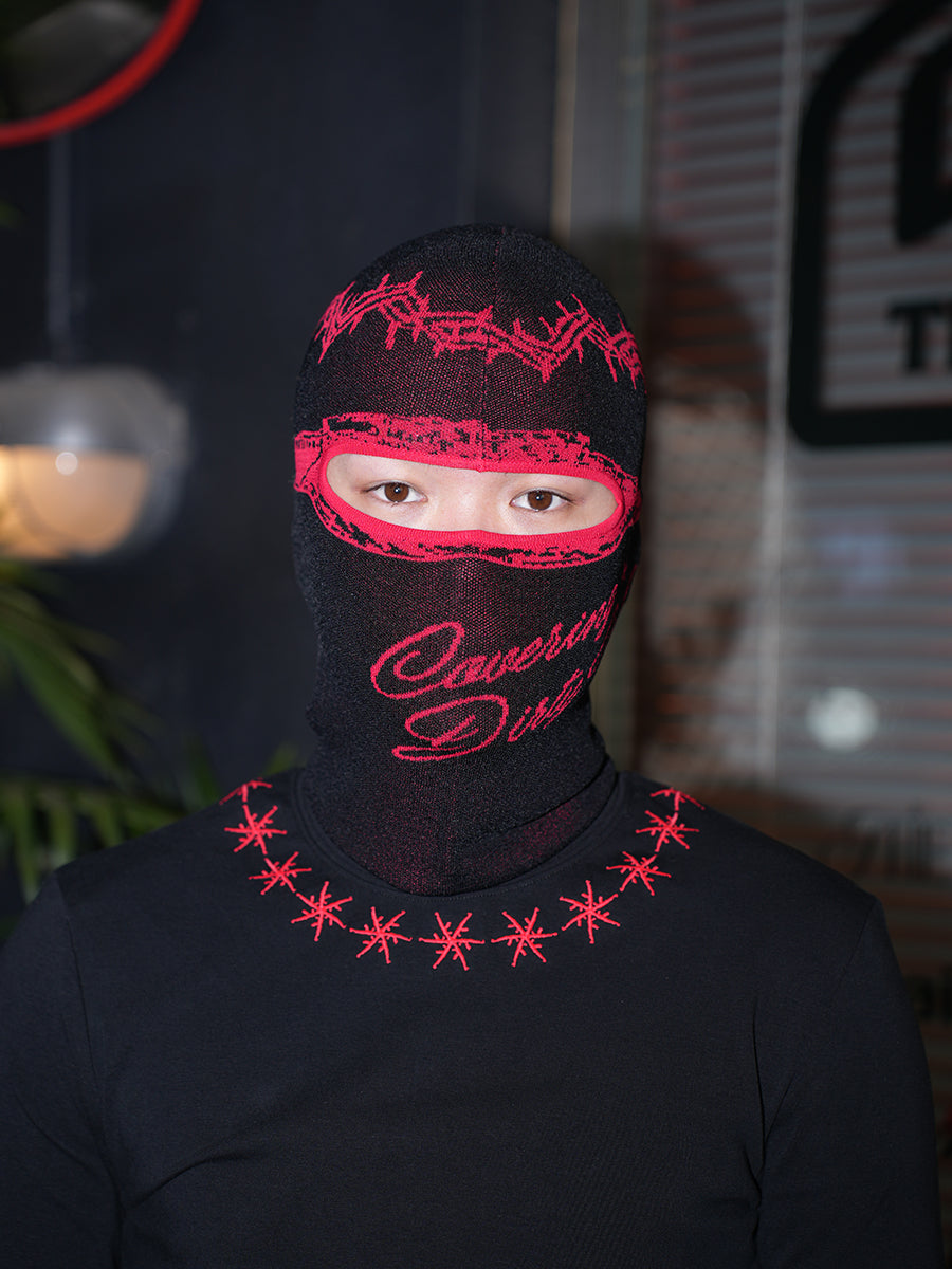 TGFCLUB x SNOWMAKER Crown of Thorns Knit Face Mask | Face 3 Face