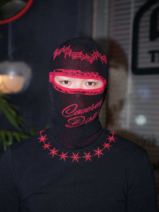 TGFCLUB x SNOWMAKER Crown of Thorns Knit Face Mask | Face 3 Face