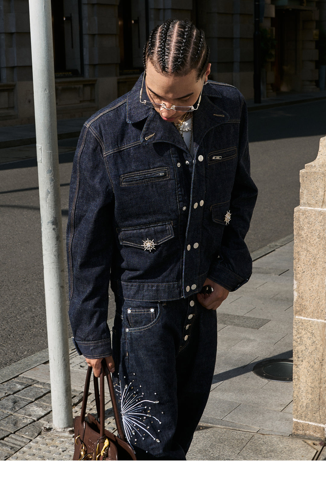 STEEPC Double Breasted Denim Jacket | Face 3 Face