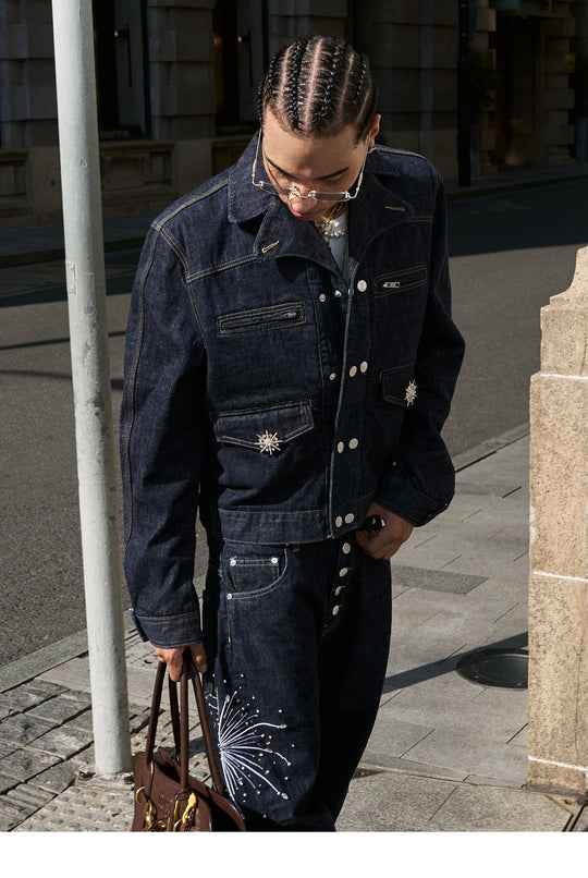 STEEPC Double Breasted Denim Jacket | Face 3 Face