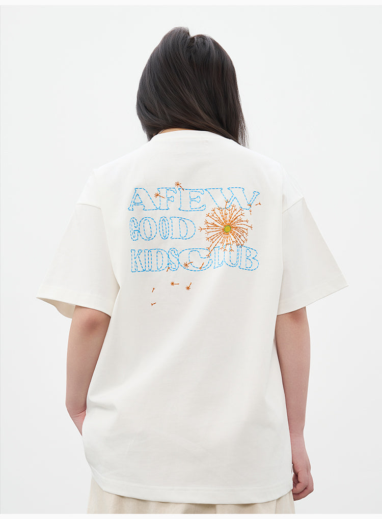 AFGK Dandelion Embroidered Tee | Face 3 Face