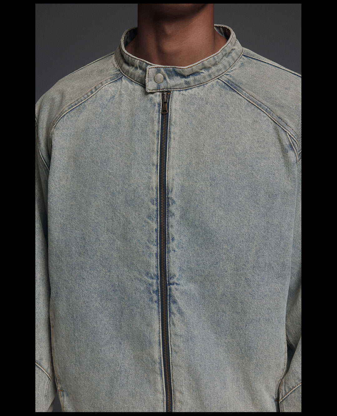 NOVACAM Washed Heavy-Duty Short Work Denim Jacket | Face 3 Face