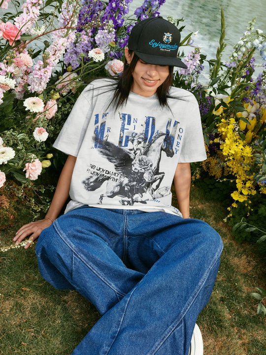 MEDM Pegasus Print Washed Tee | Face 3 Face