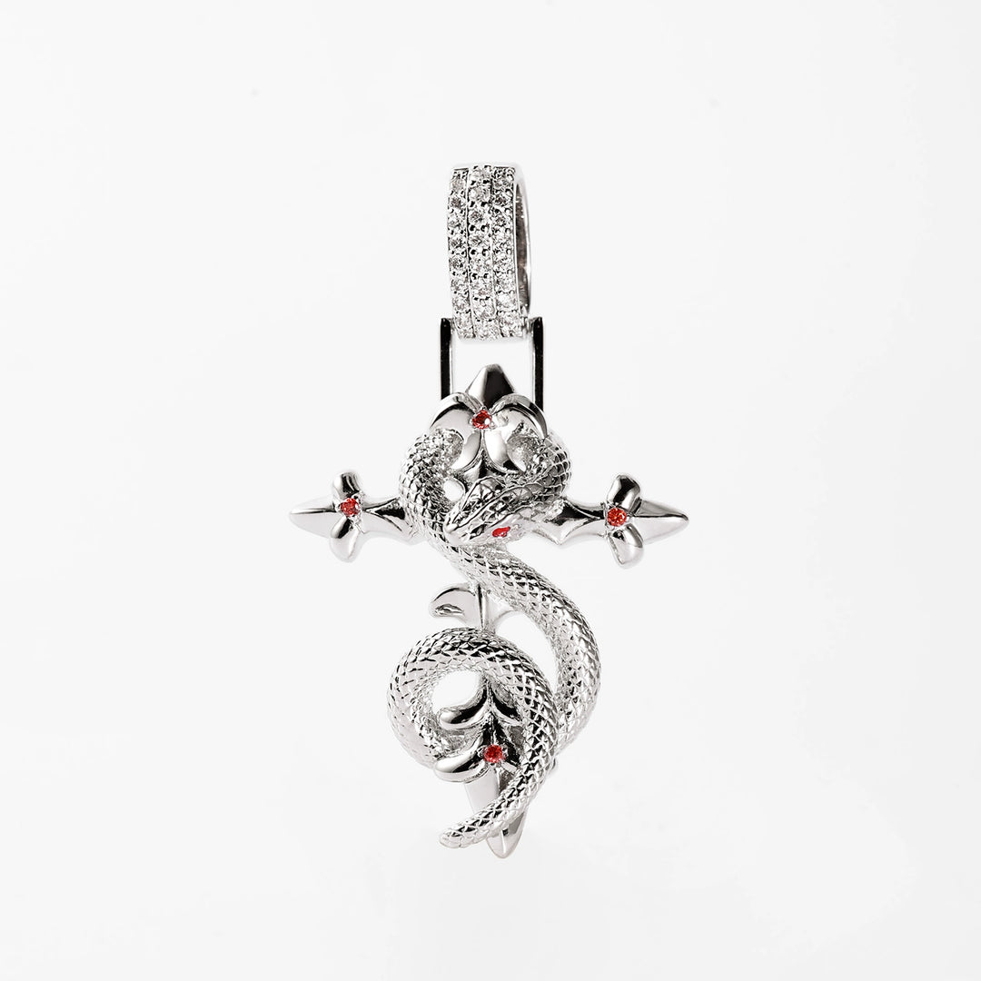 Small Town Kid Snake Pendant Cross Necklace | Face 3 Face