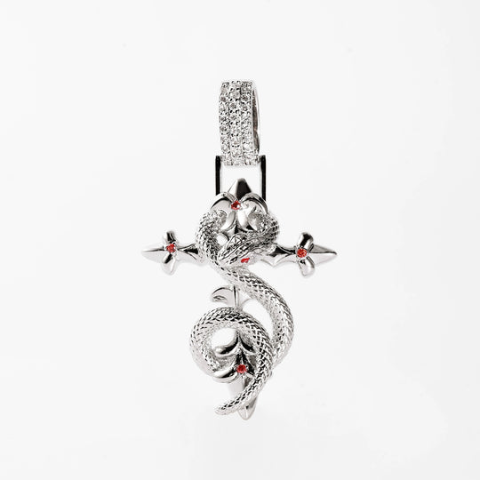 Small Town Kid Snake Pendant Cross Necklace | Face 3 Face