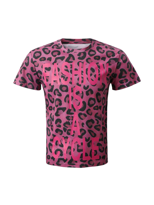 KARMANISTIC Leopard Print Slim Fit Stretch Tee | Face 3 Face