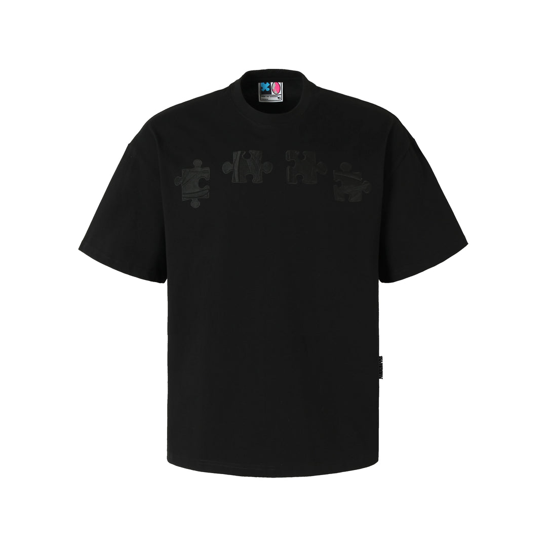 YADcrew Jigsaw 3D Texture Embroidery Tee