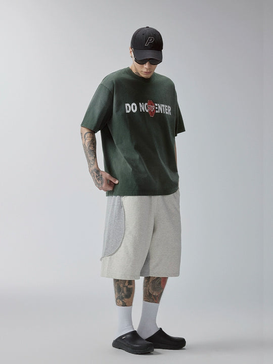 F2CE DO NOT ENTER Print Gradient Washed Tee | Face 3 Face