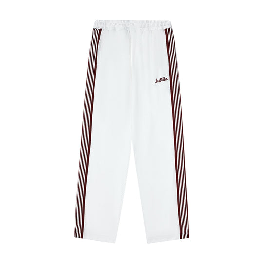 JUST VIBE Double Layer Mesh Side Stripe Track Pants | Face 3 Face