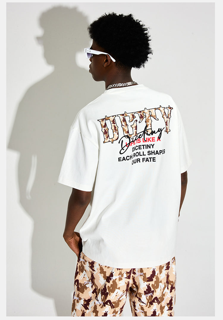 DICETINY Camouflage Bunny Girl Logo Print Tee | Face 3 Face