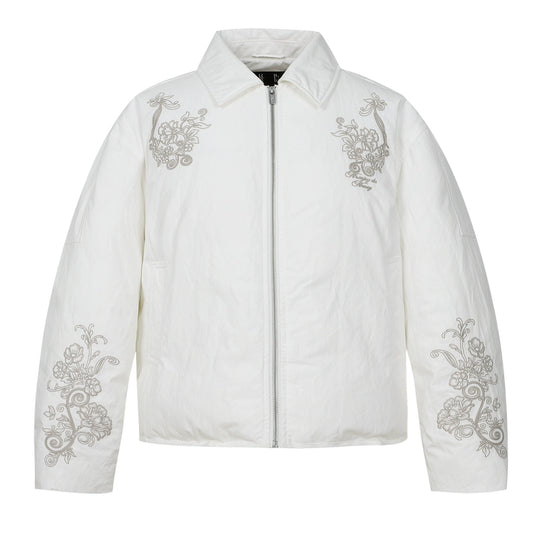 MEDM Floral Embroidered Puffer Jacket | Face 3 Face