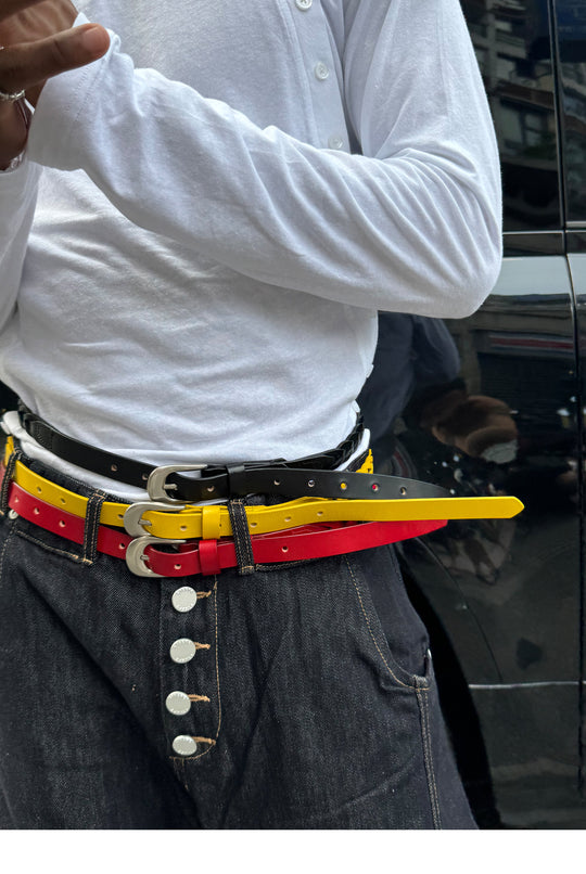 STEEPC Leather Braided Metal Buckle Belt | Face 3 Face