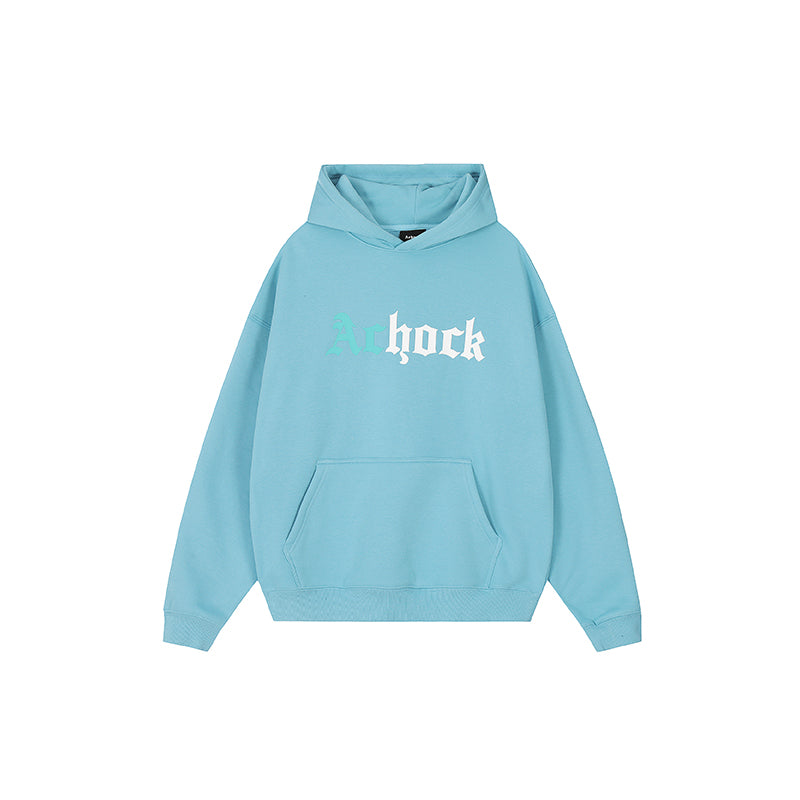 Puff print hoodies | Achock Colorblocking Printed Logo Hoodie | Face 3 Face